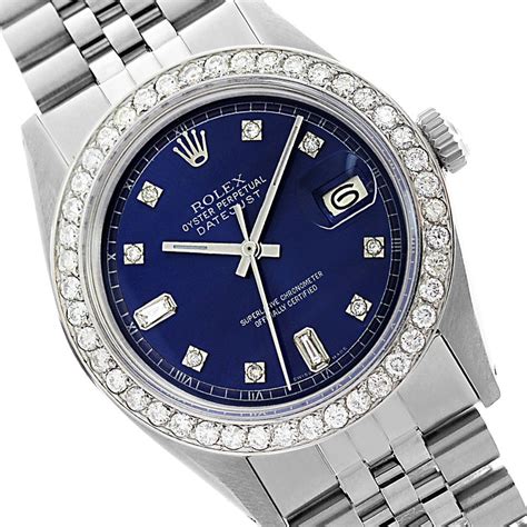 stainless steel blue face rolex|blue face rolex price.